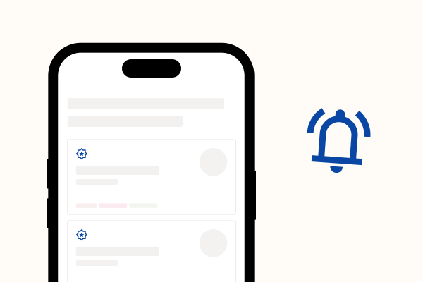 Phone with notifications bell ringing.